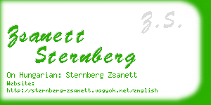 zsanett sternberg business card